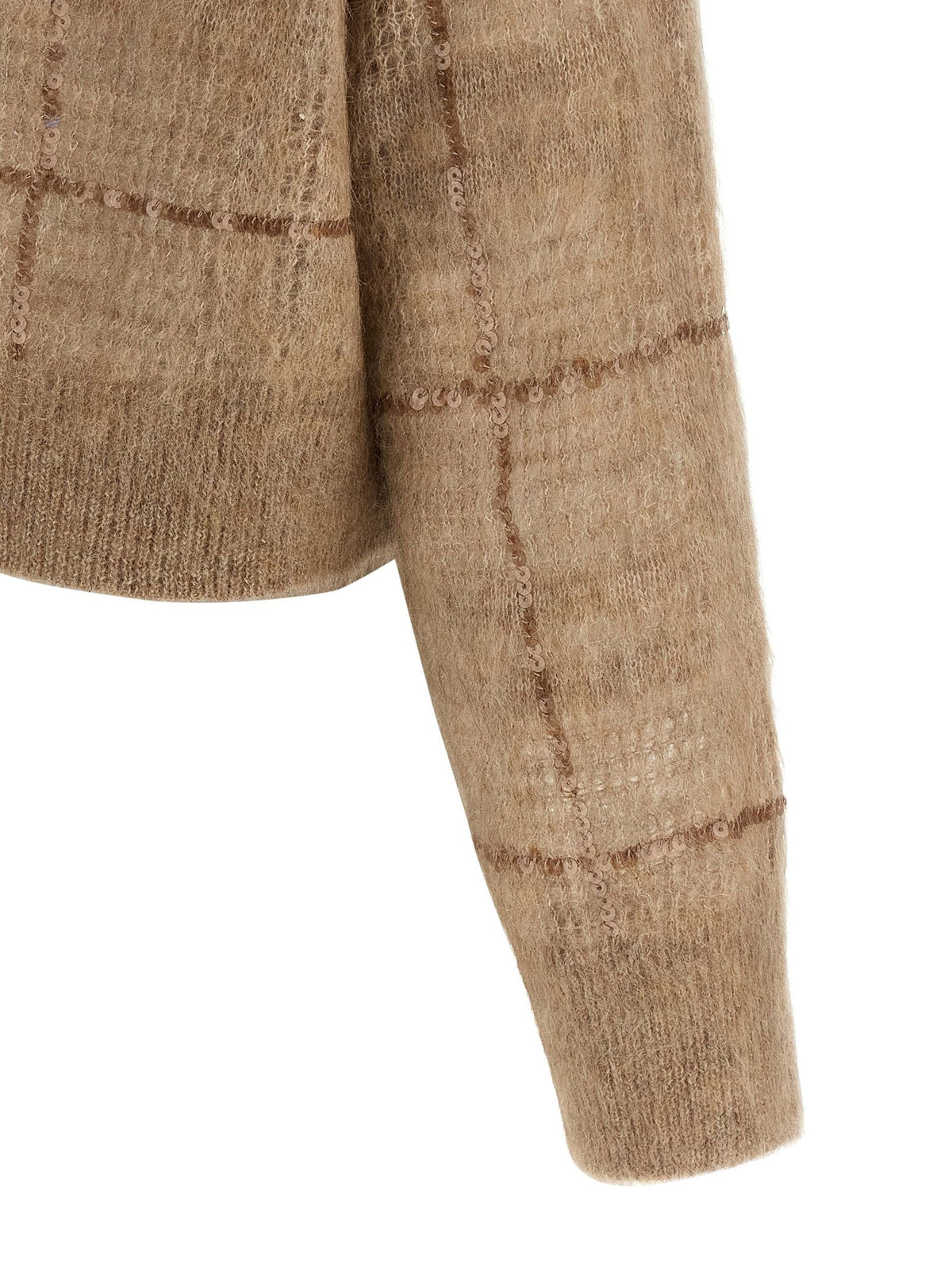 Sequin check sweater