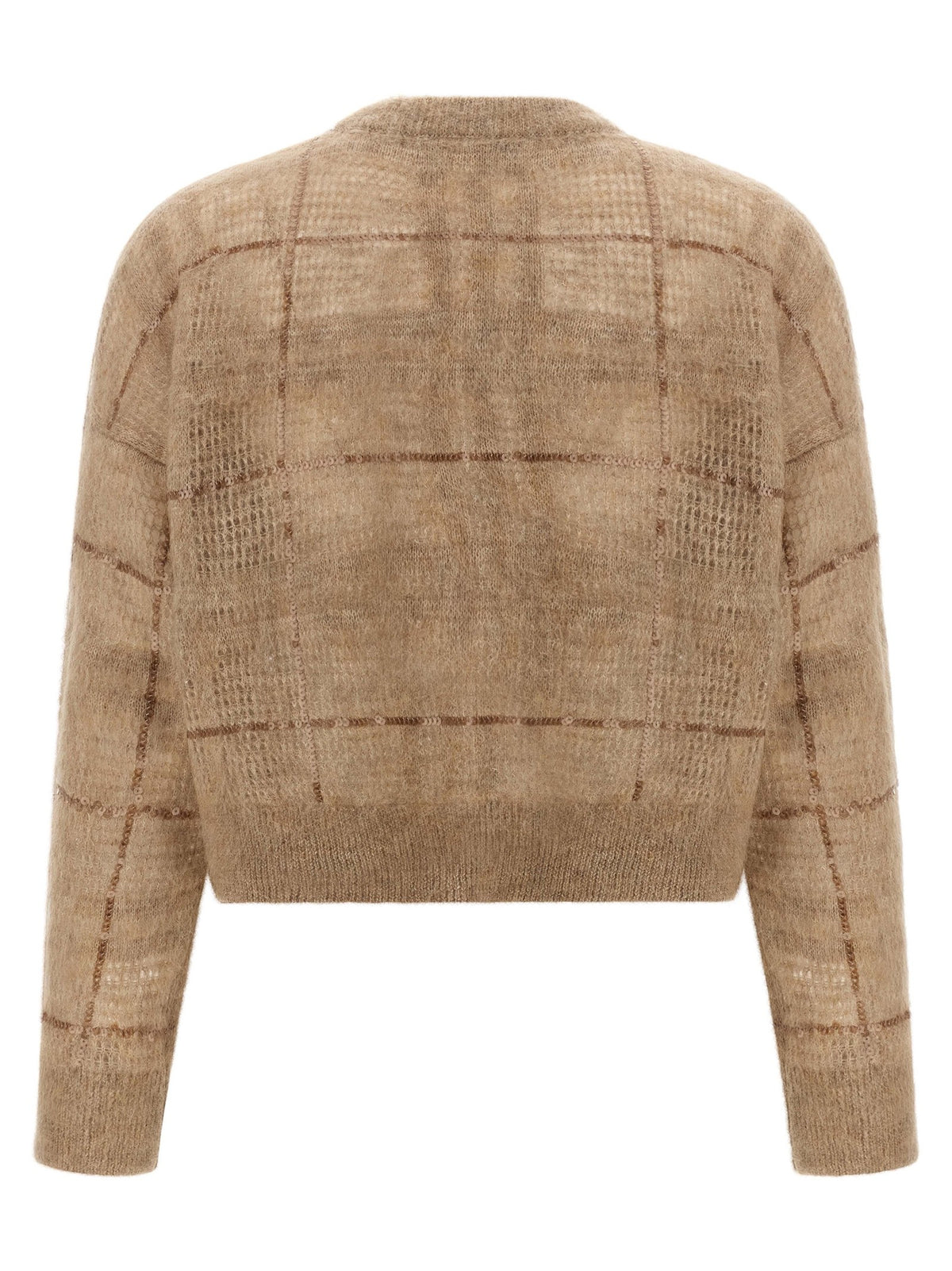 Sequin check sweater