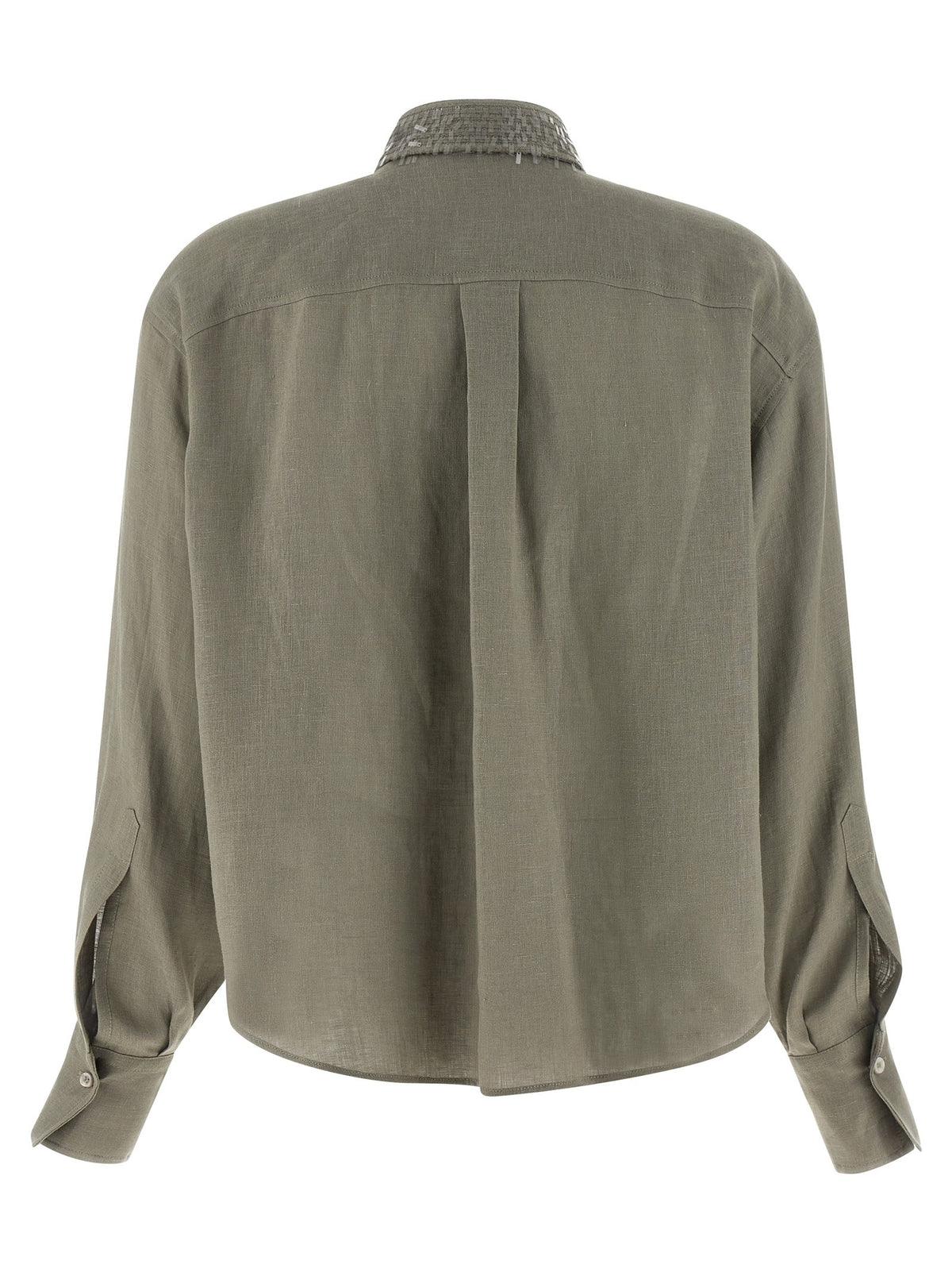 Sequin collar shirt