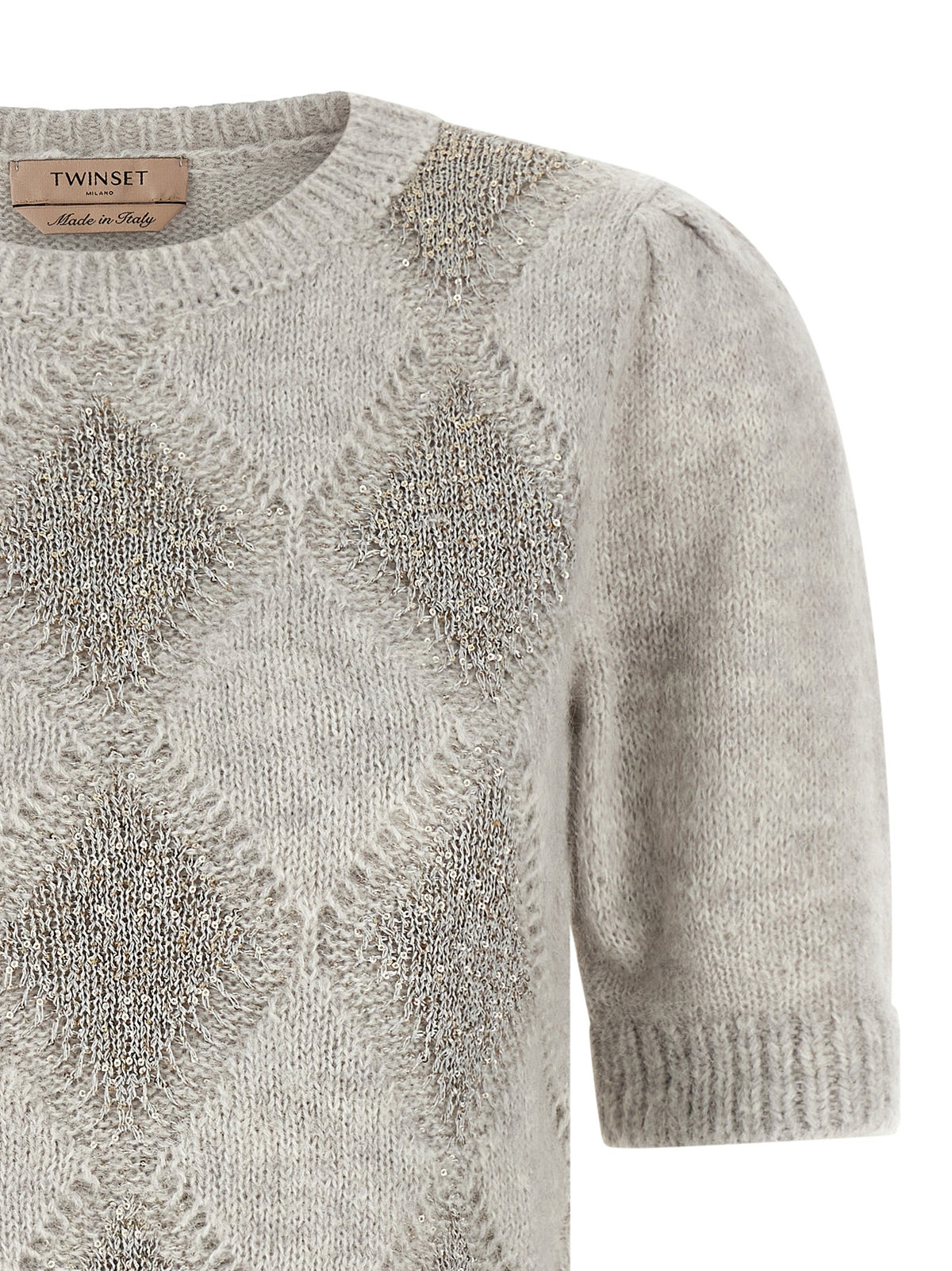 Sequin diamond sweater