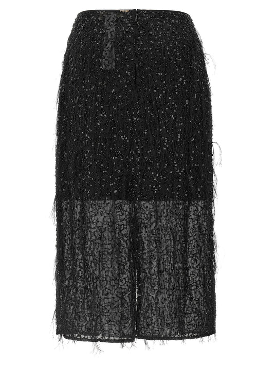 Sequin embroidery skirt