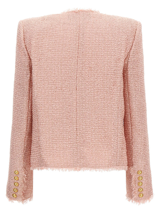 Sequin tweed blazer
