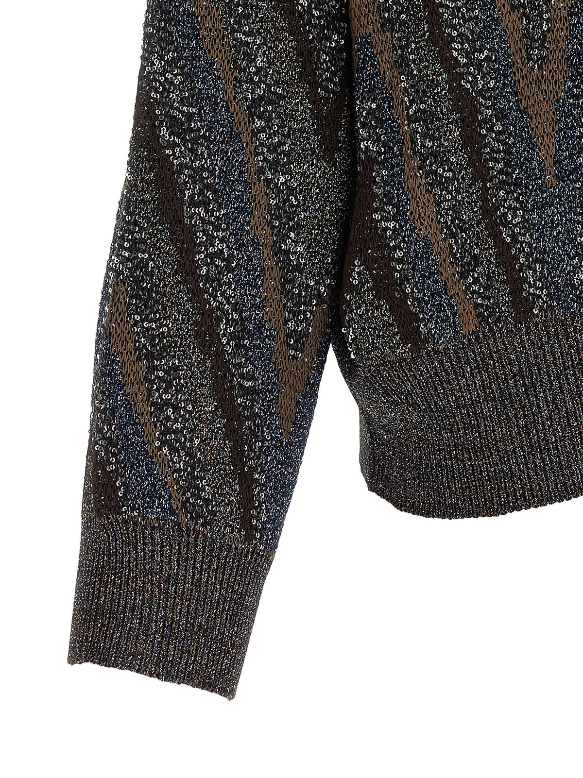 Sequin zigzag cardigan