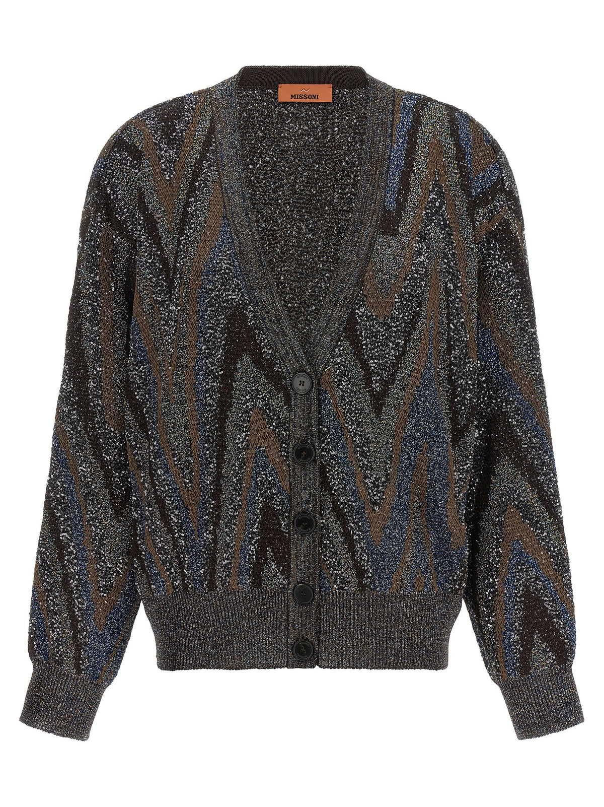 Sequin zigzag cardigan