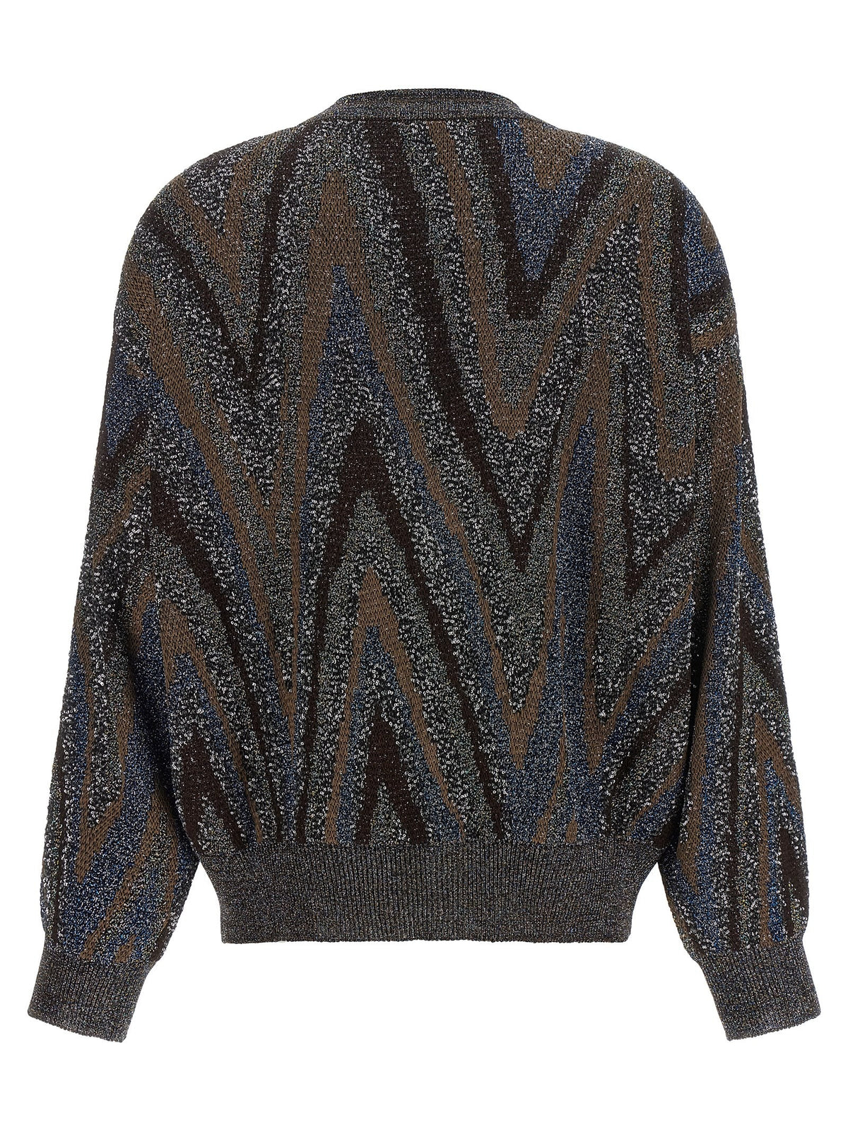 Sequin zigzag cardigan