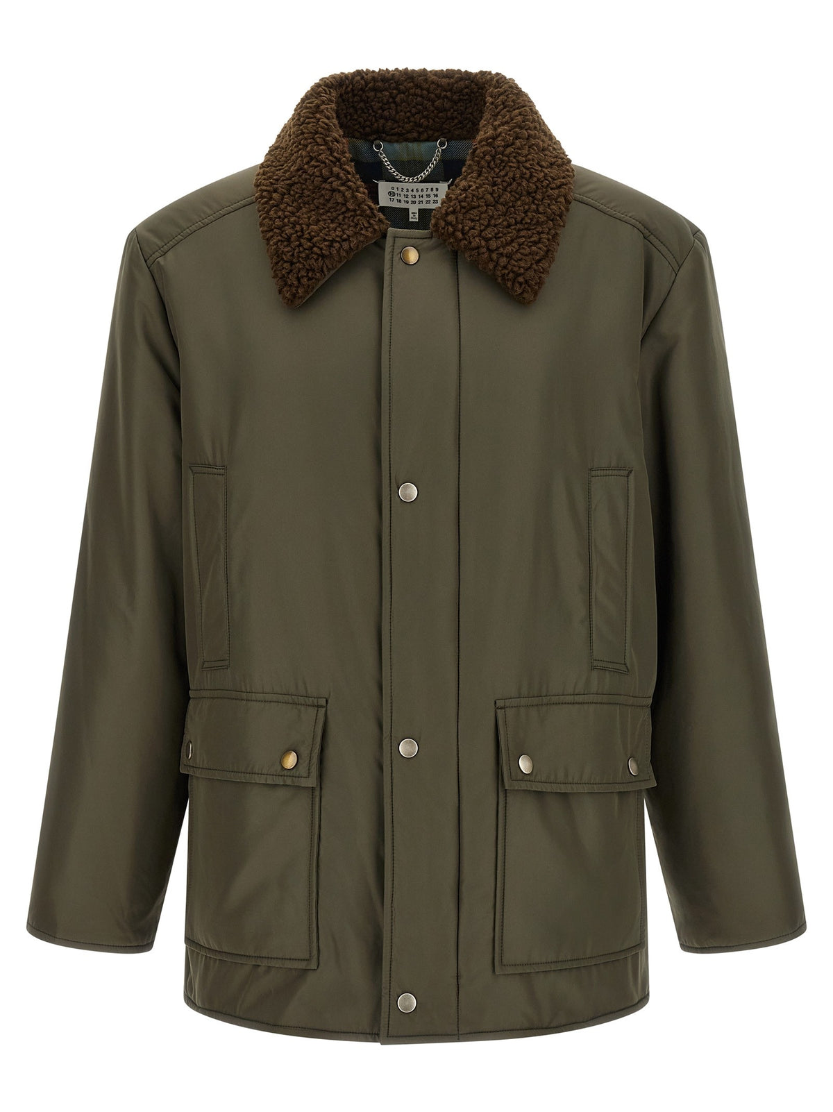 Shearling collar parka