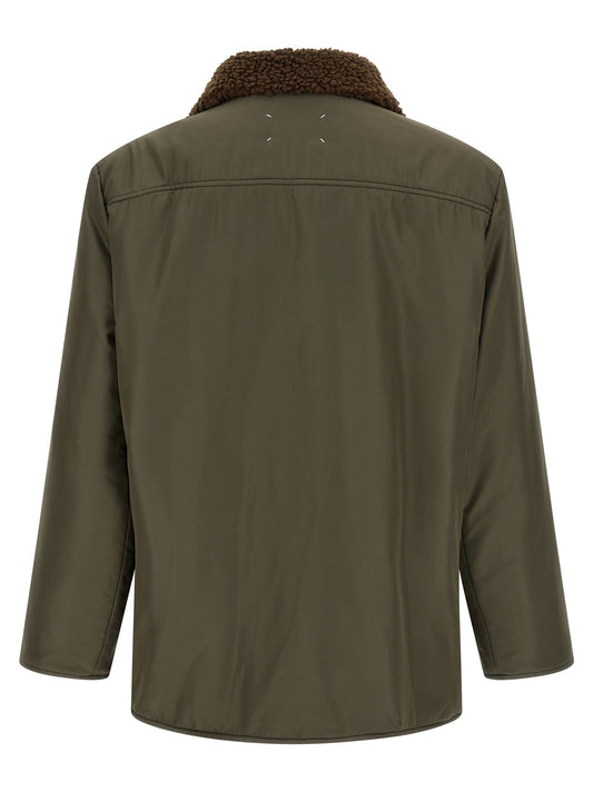 Shearling collar parka
