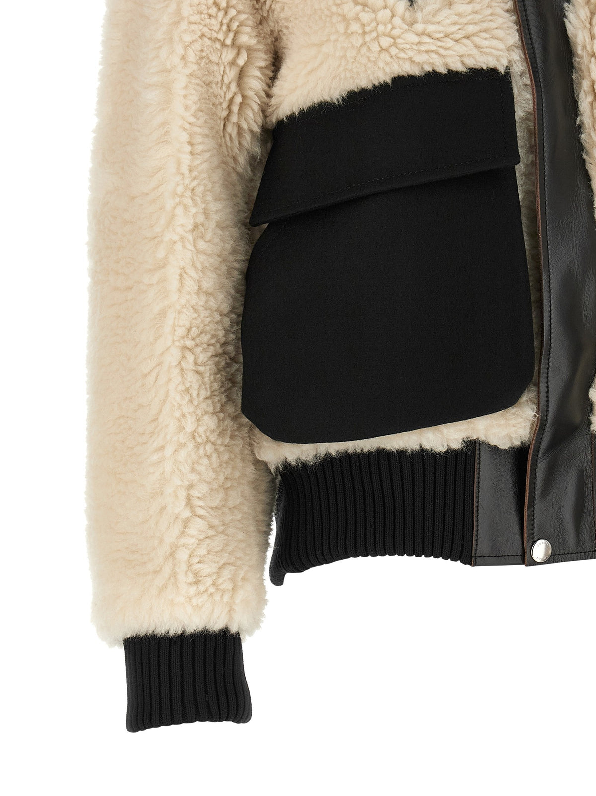 Shearling effect wool jacket