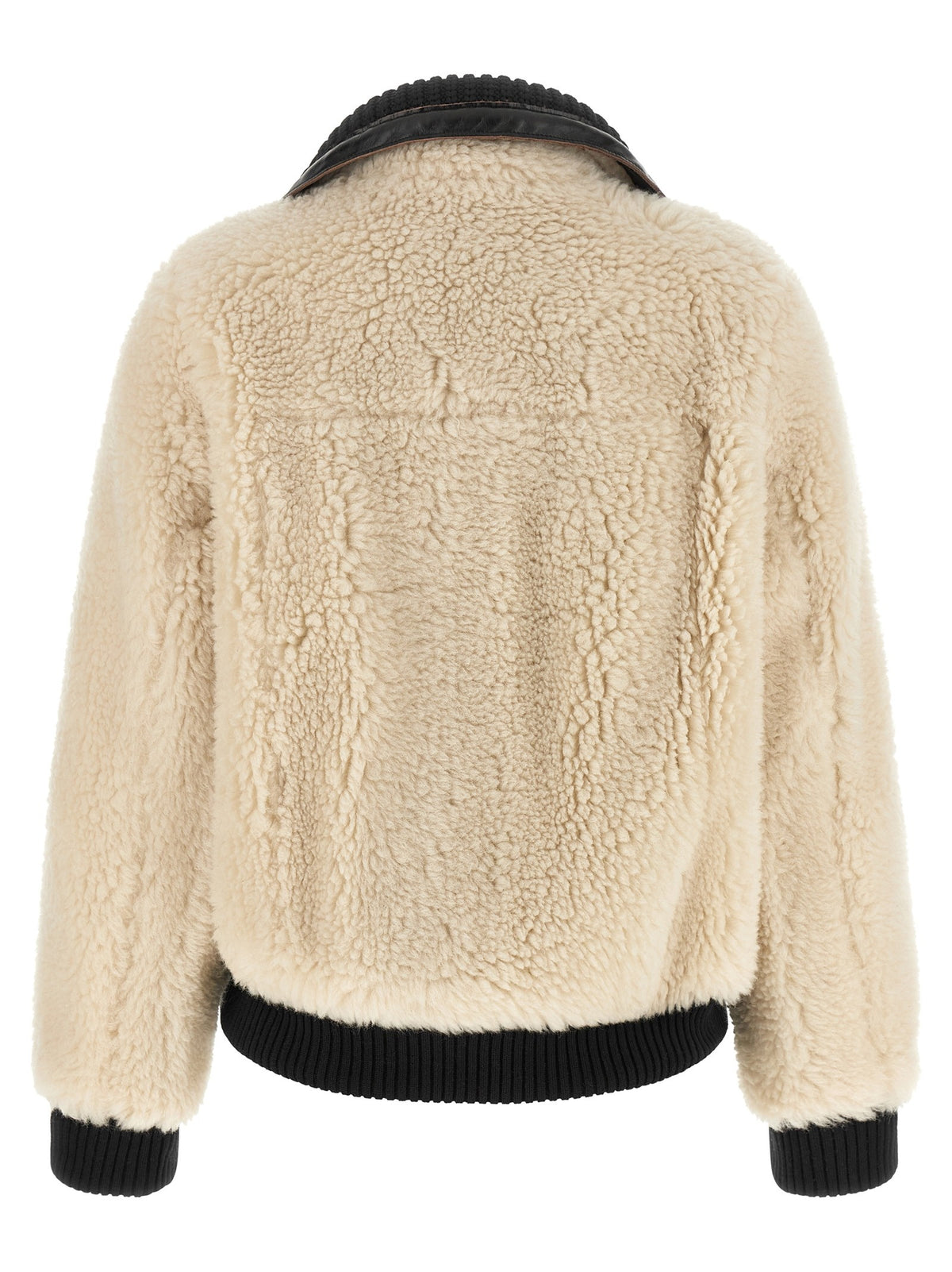 Shearling effect wool jacket