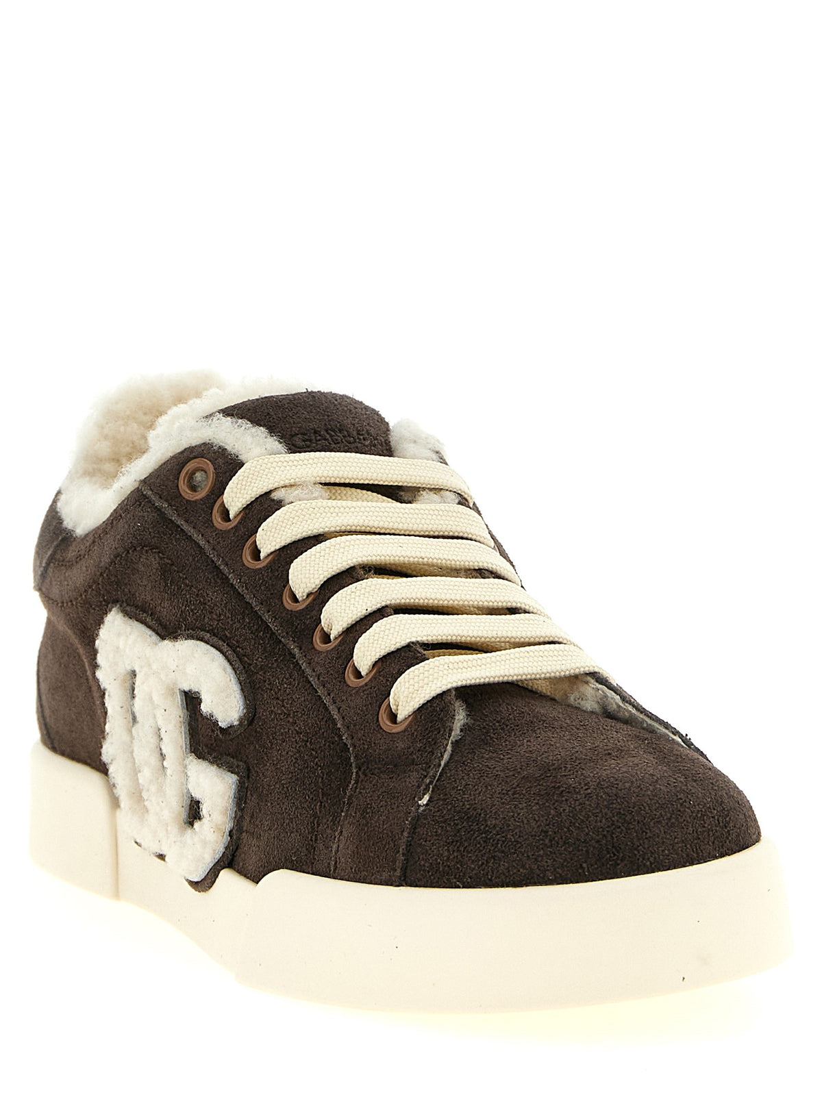 Shearling low.top sneakers