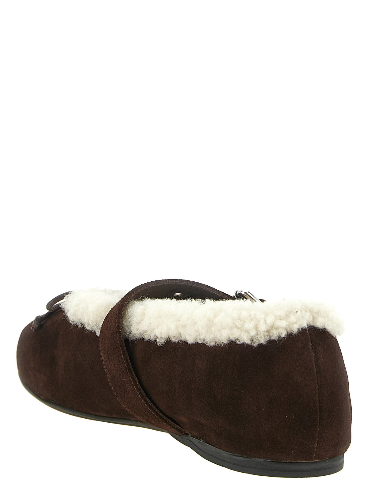 Sheepskin ballet flats