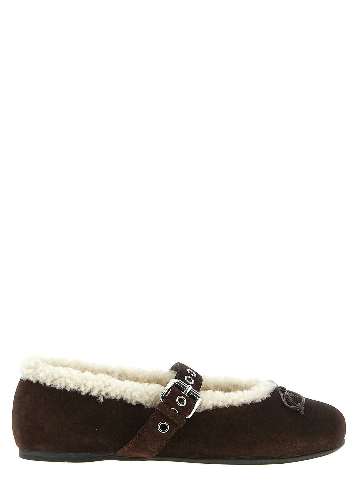 Sheepskin ballet flats