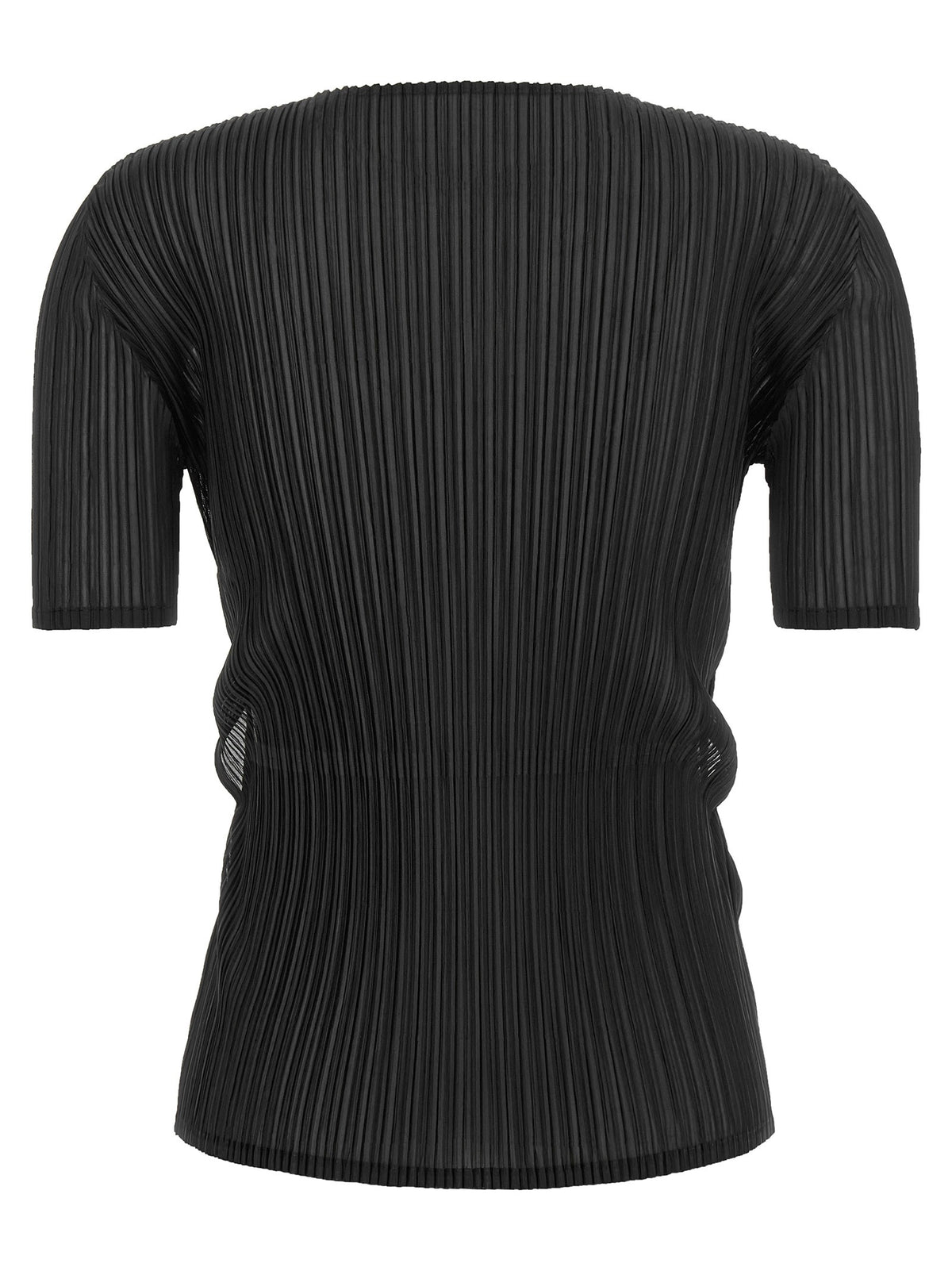 'Sheer Slit Pleats' top
