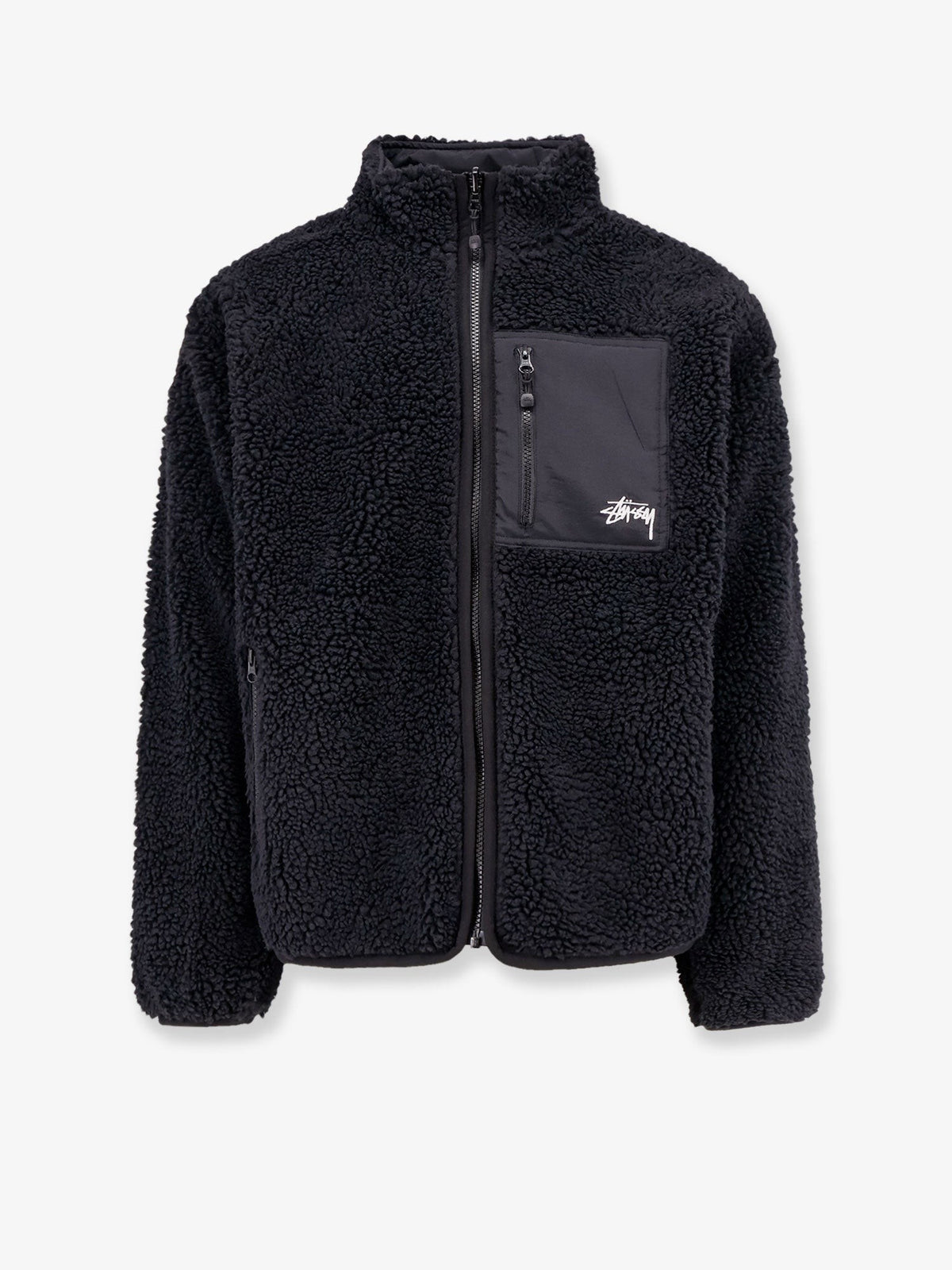 Sherpa and nylon reversible jacket