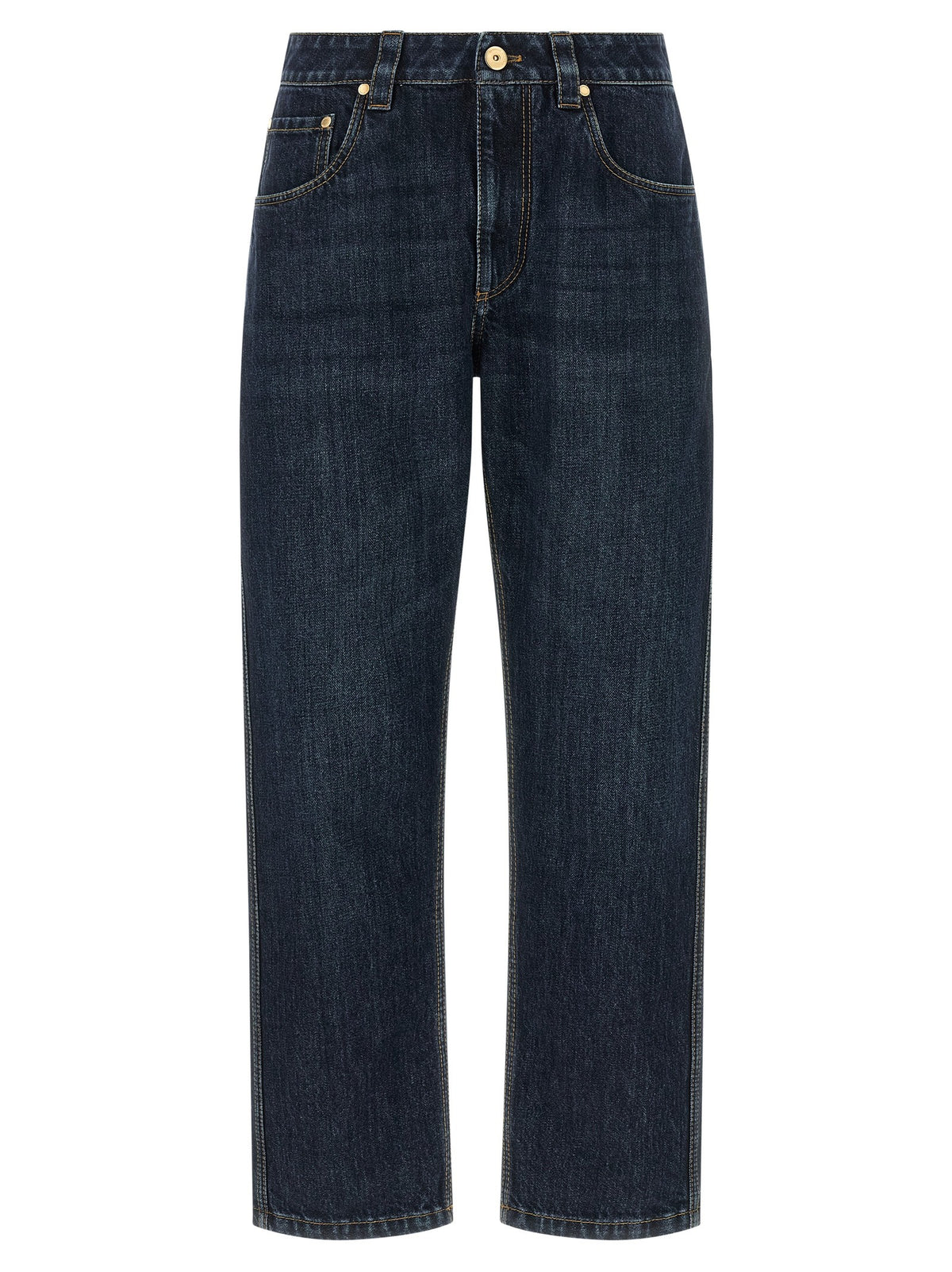 'Shiny Bartack' jeans