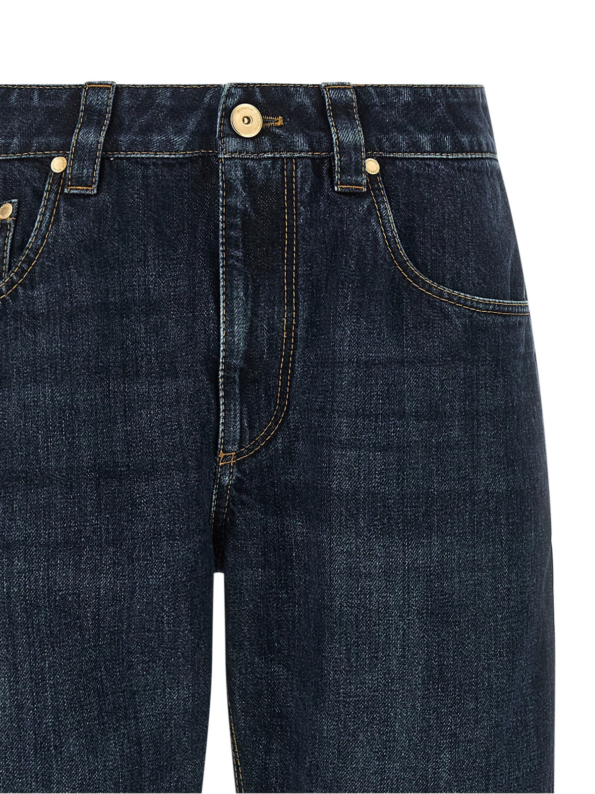 'Shiny Bartack' jeans