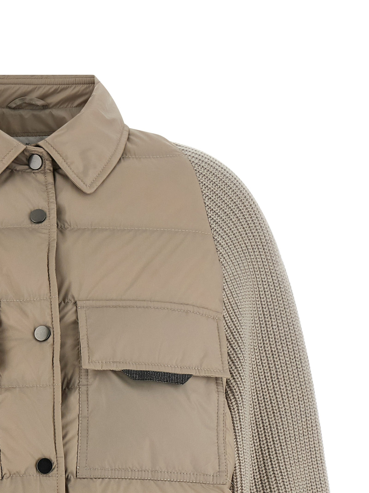 'Shiny Flap Detail' down jacket