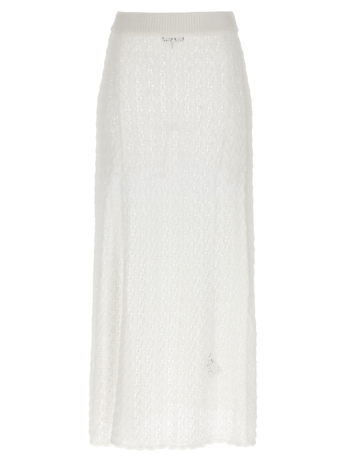 'Shiny Pointelle Knit' skirt