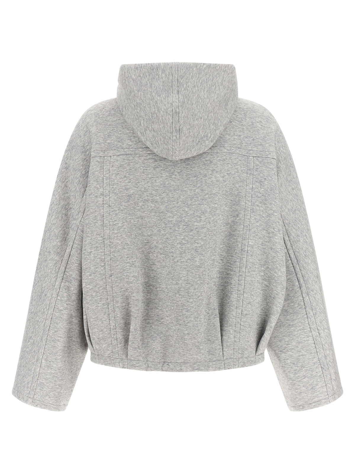 'Shiny Zipper Pull' cropped hoodie