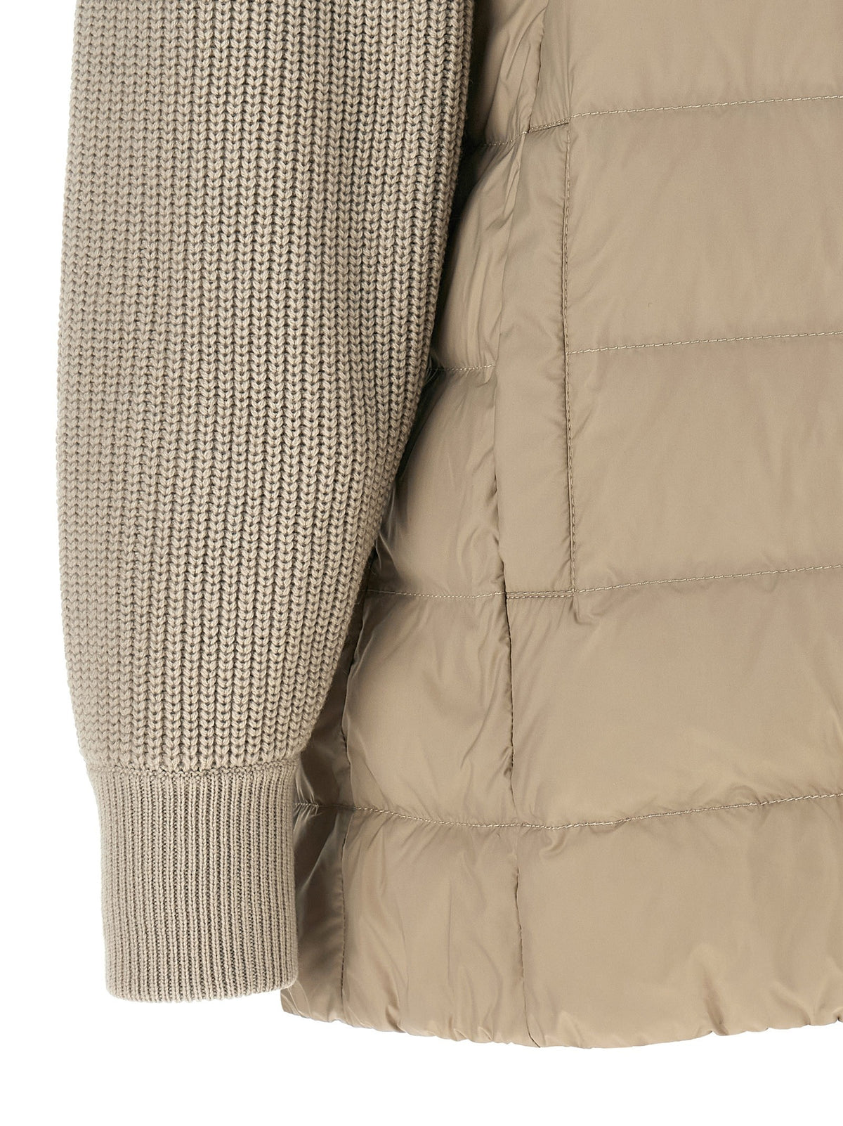 'Shiny Zipper Pull' down jacket