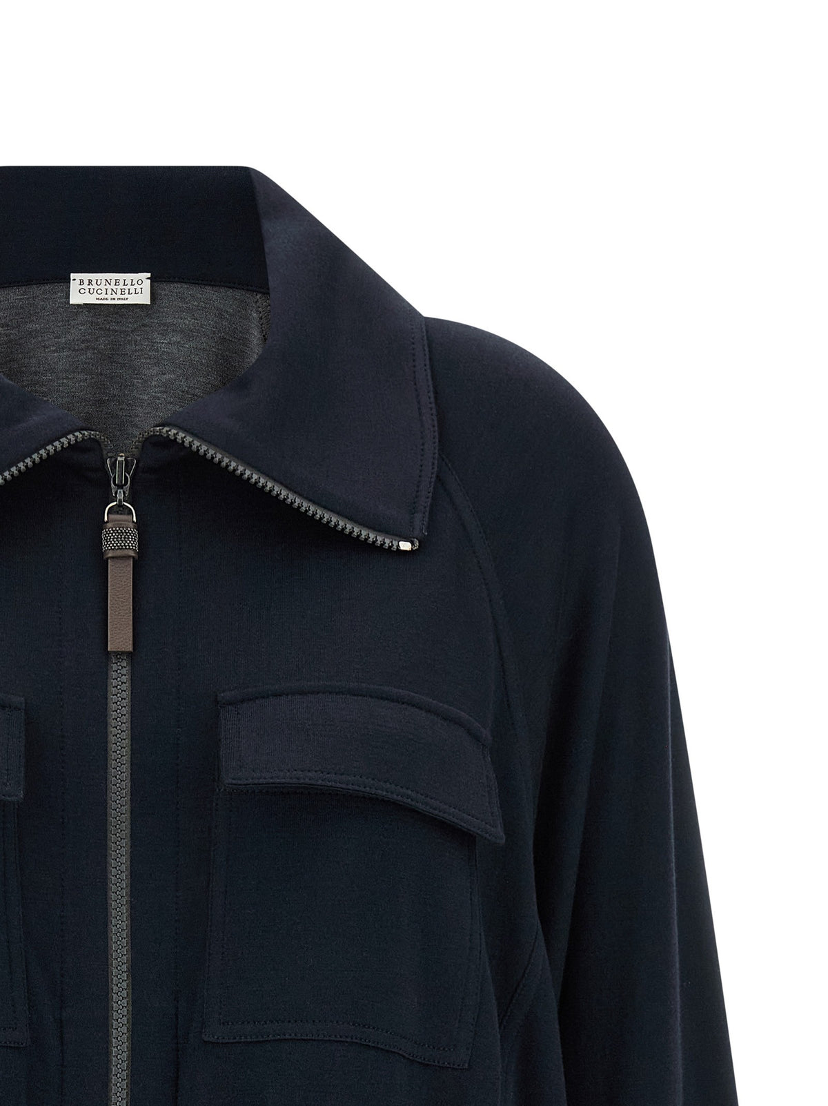 'Shiny Zipper Pull' sweatshirt