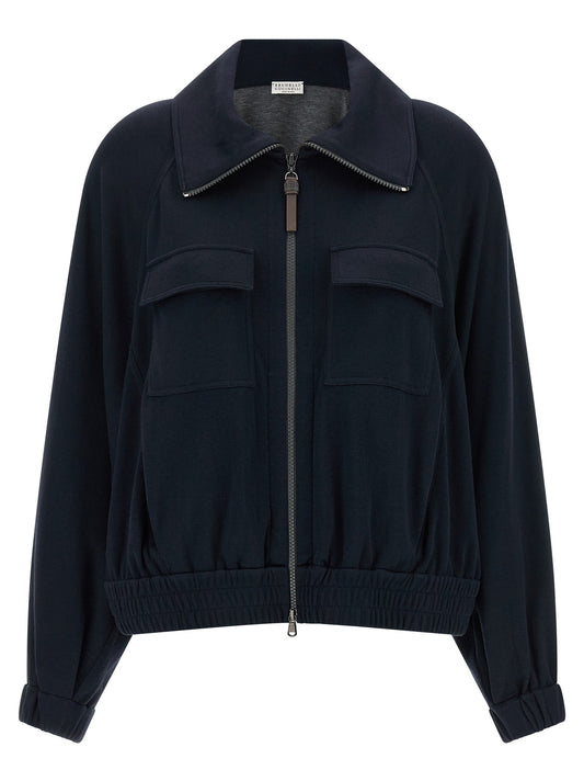 'Shiny Zipper Pull' sweatshirt
