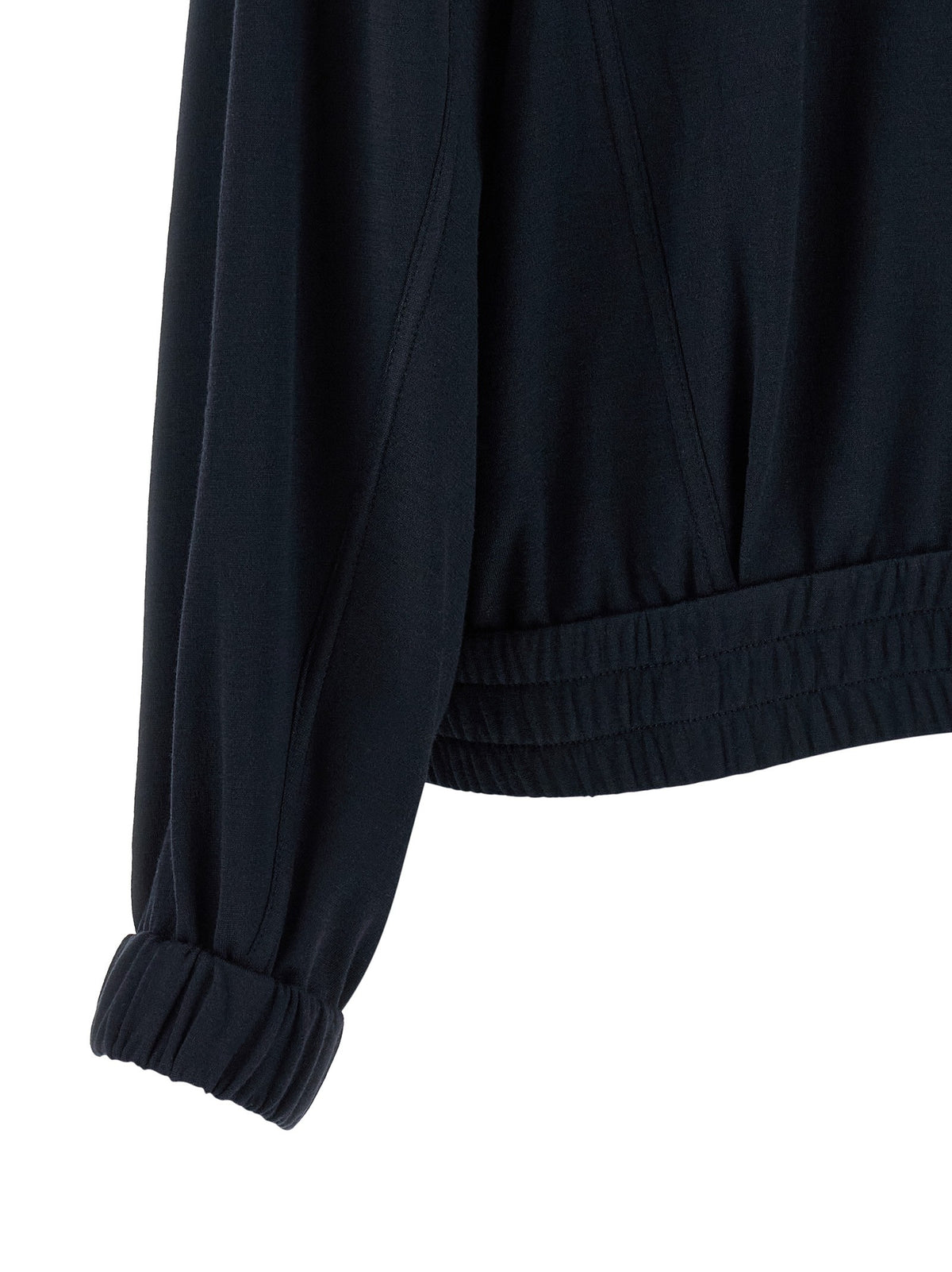 'Shiny Zipper Pull' sweatshirt