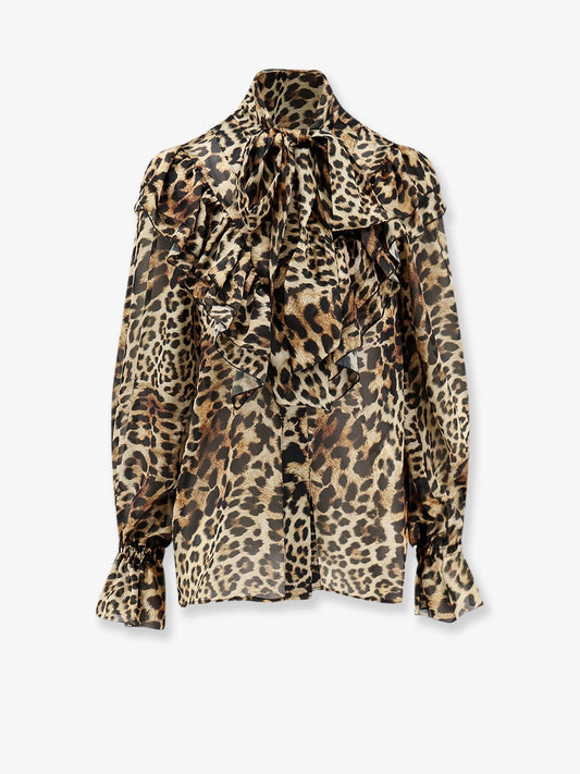 Shirt with animal print