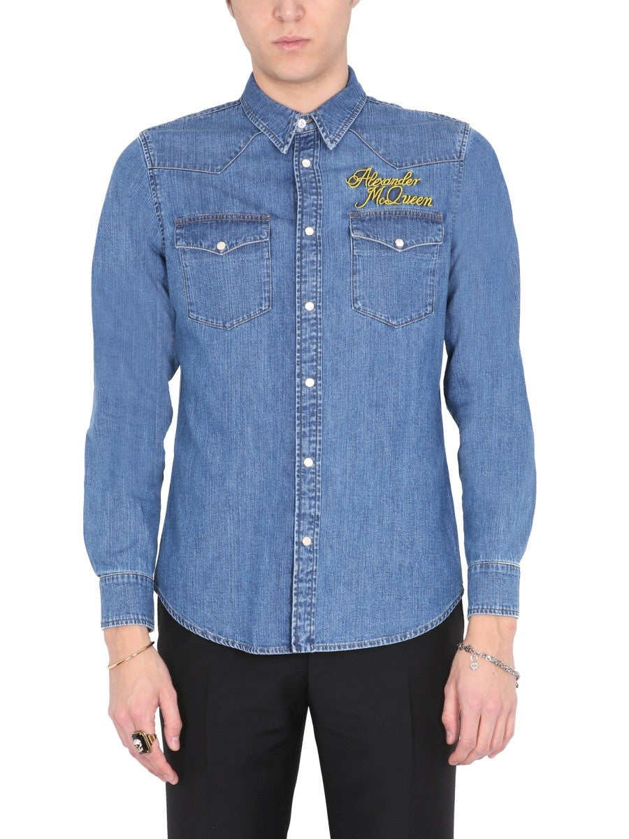 SHIRT WITH EMBROIDERED LOGO