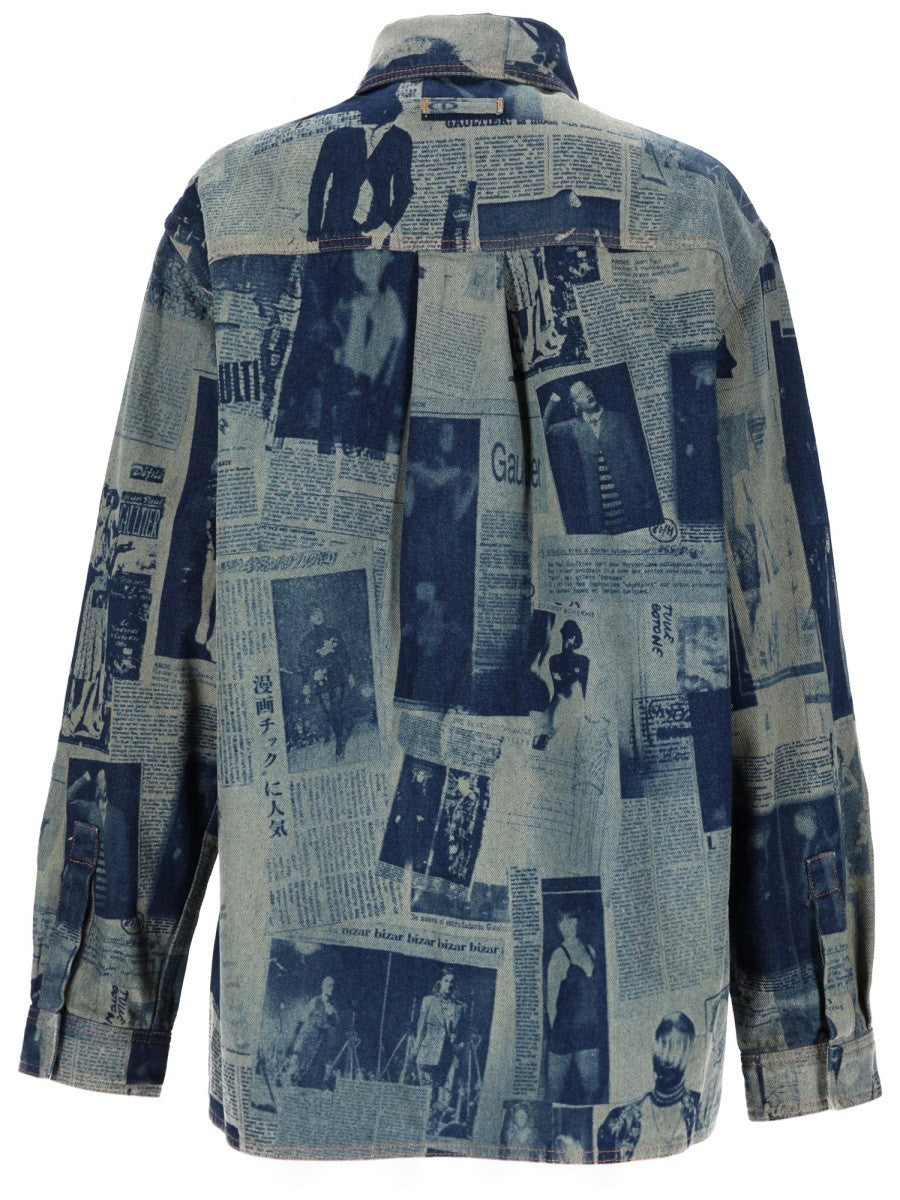 SHIRT WITH "NEWSPAPER" PRINT