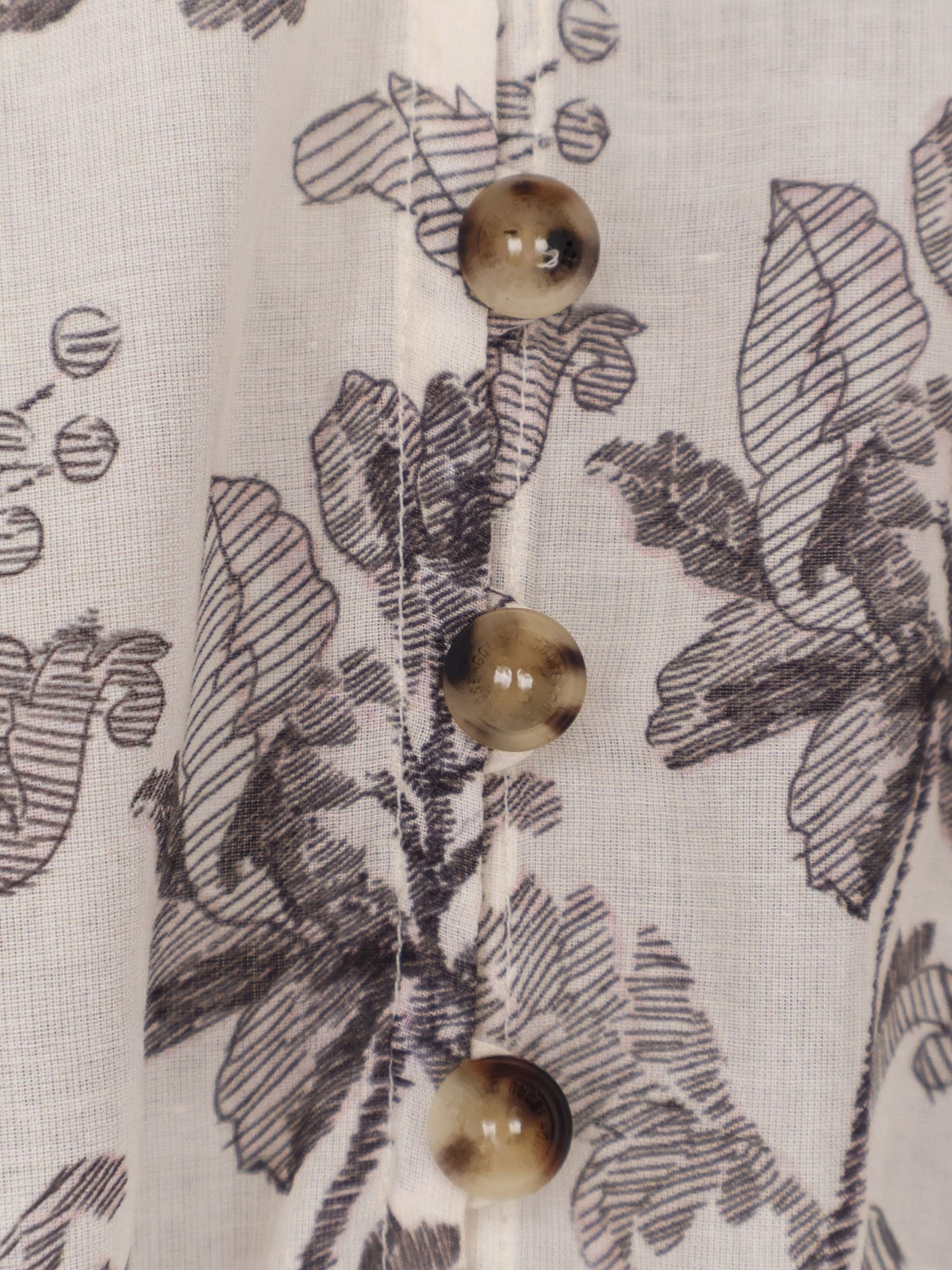 Short cotton dress with floral pattern