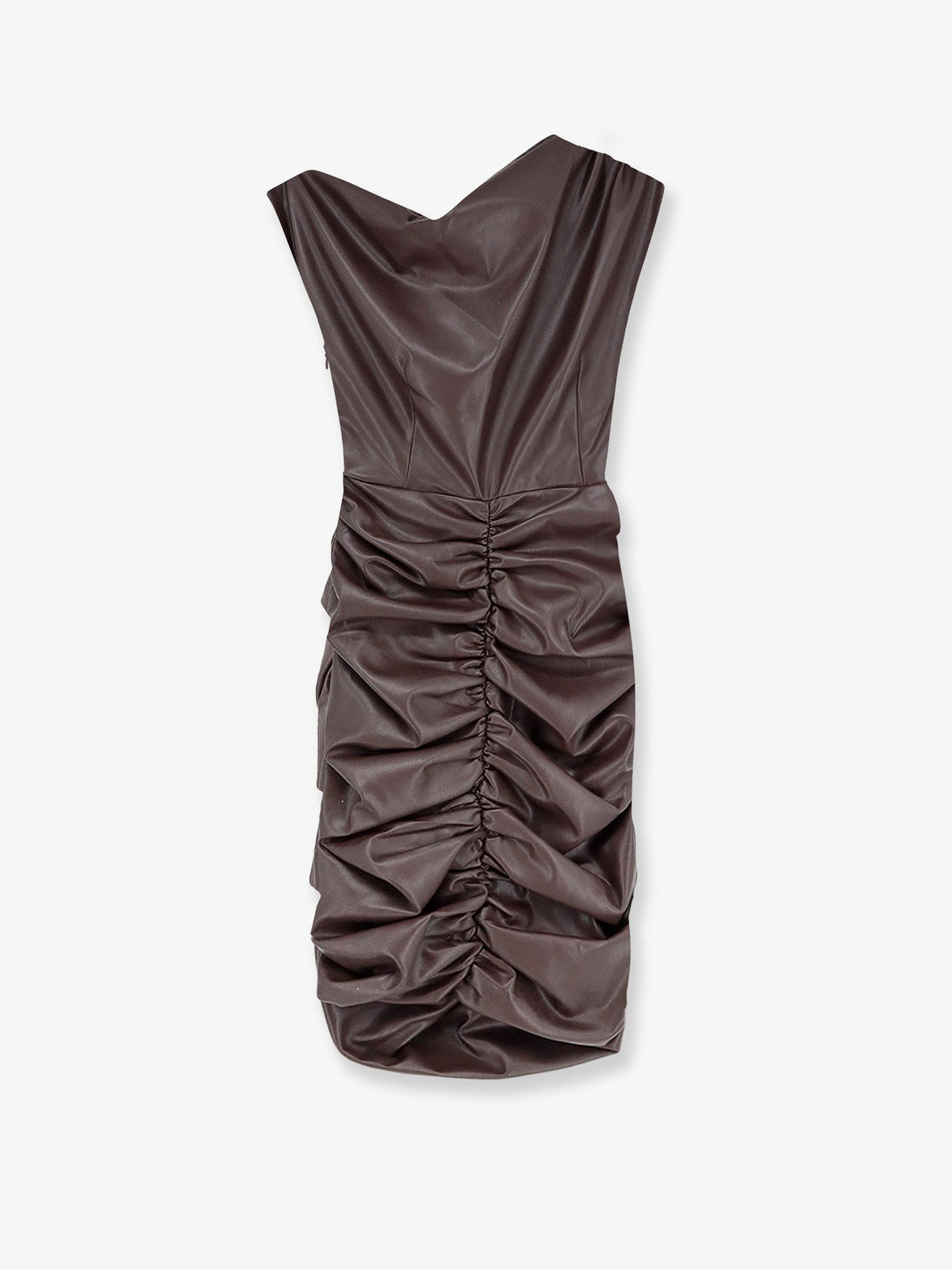 Short faux leather dress