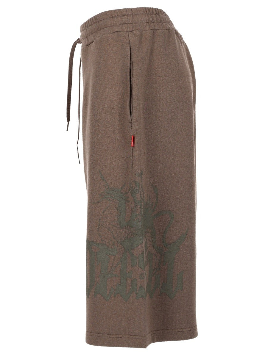 SHORTS "P-FROM" CON STAMPA