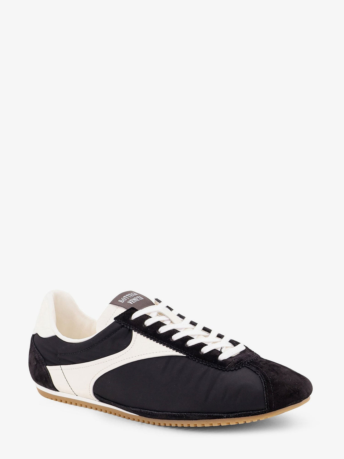 Shot leather and nylon sneakers