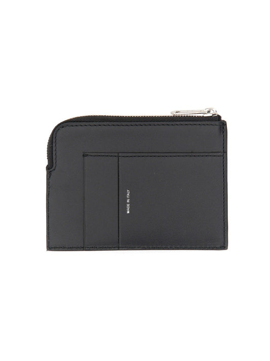 SIGNATURE STRIPE ZIPPER WALLET