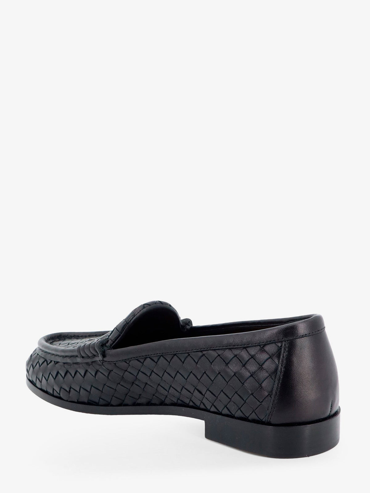 Silenzio leather loafers with Intrecciato motif
