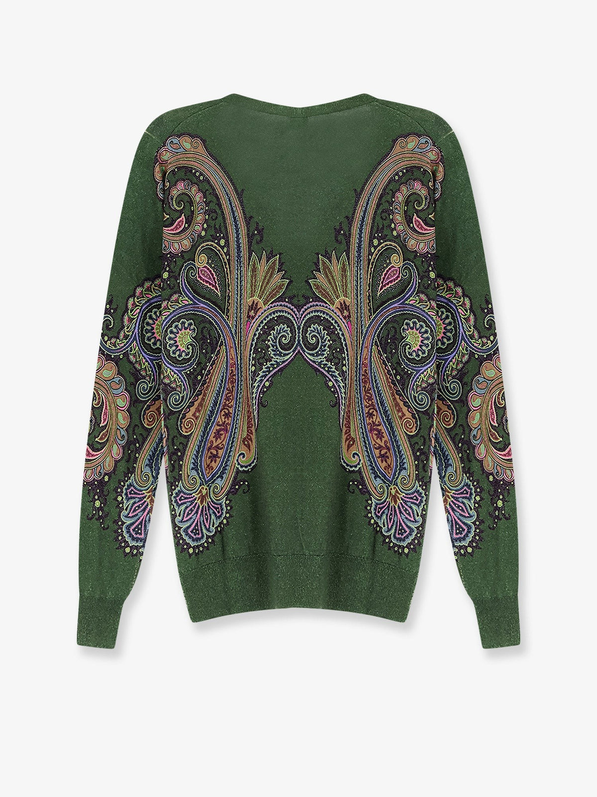 Silk and cashmere blend sweater with iconic paisley print