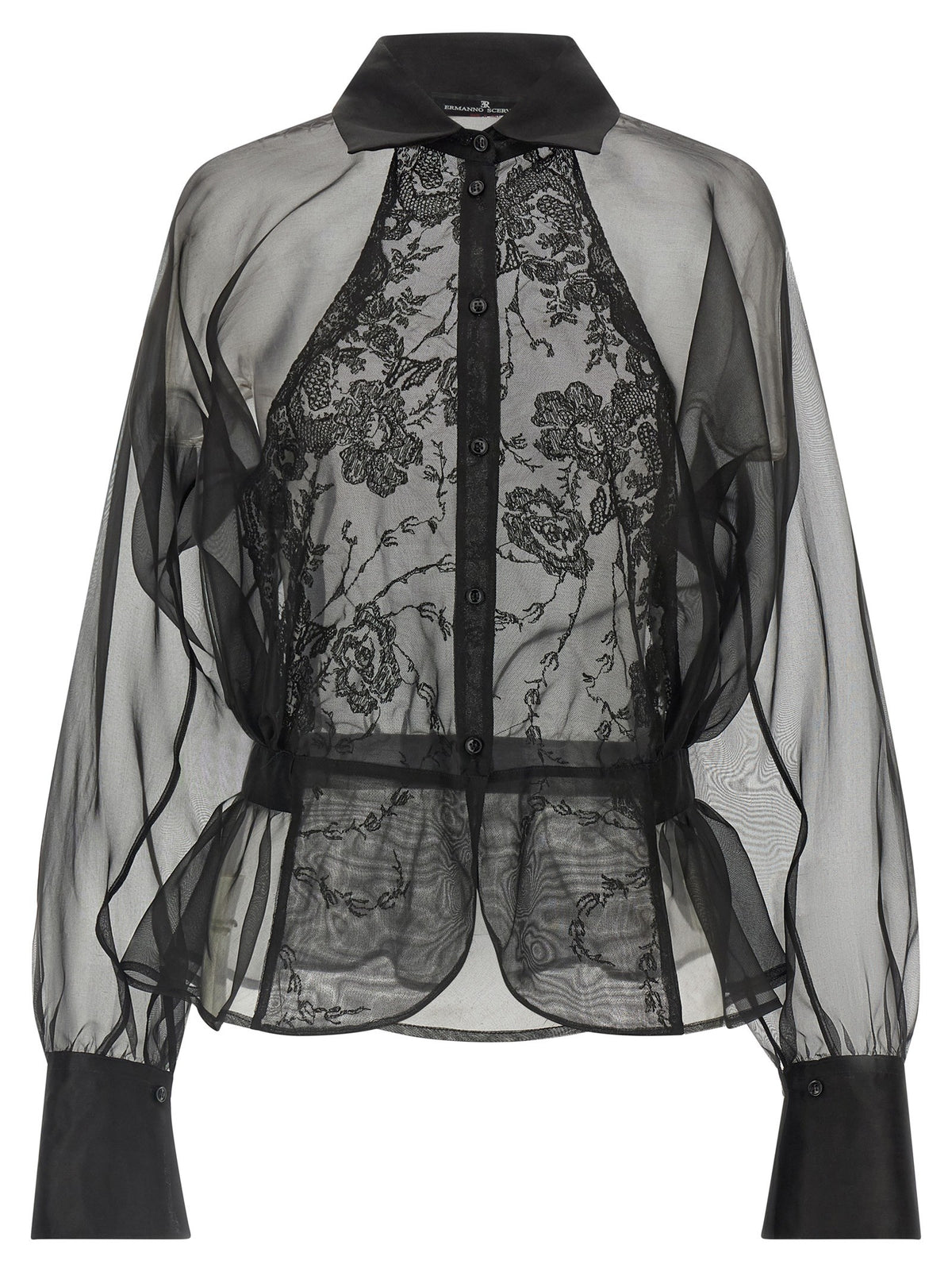 Silk and lace shirt