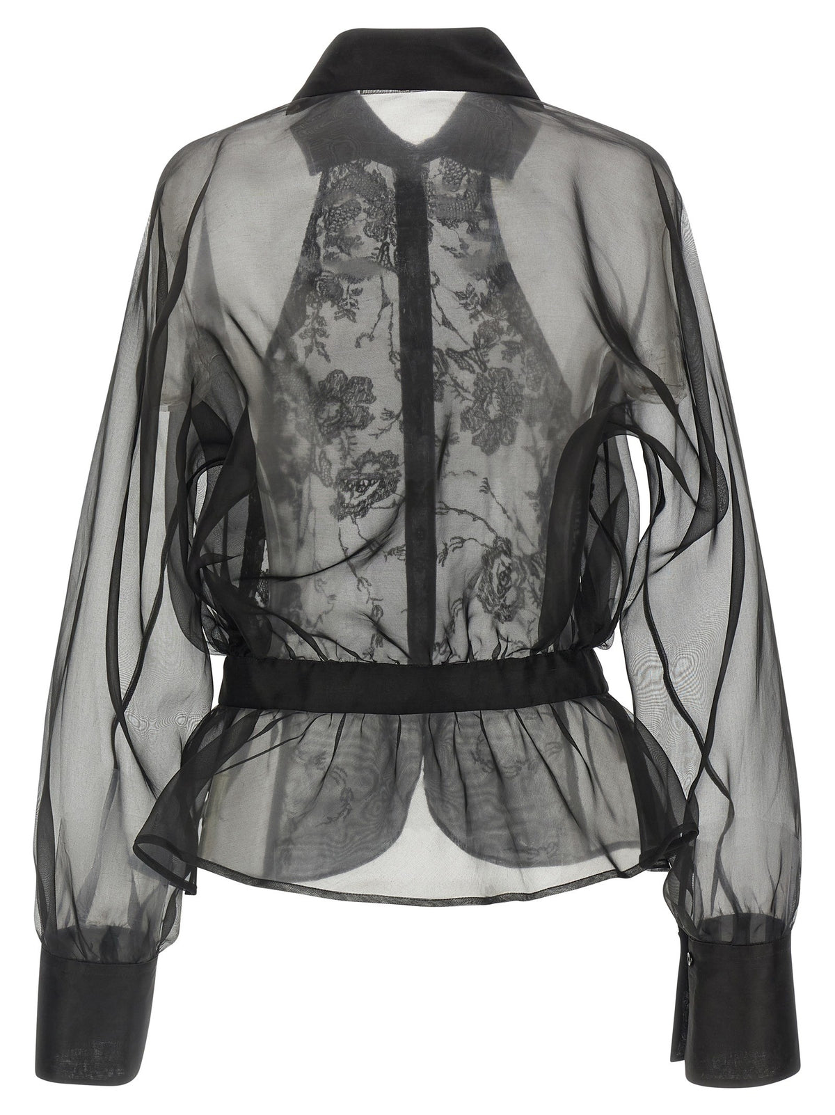 Silk and lace shirt