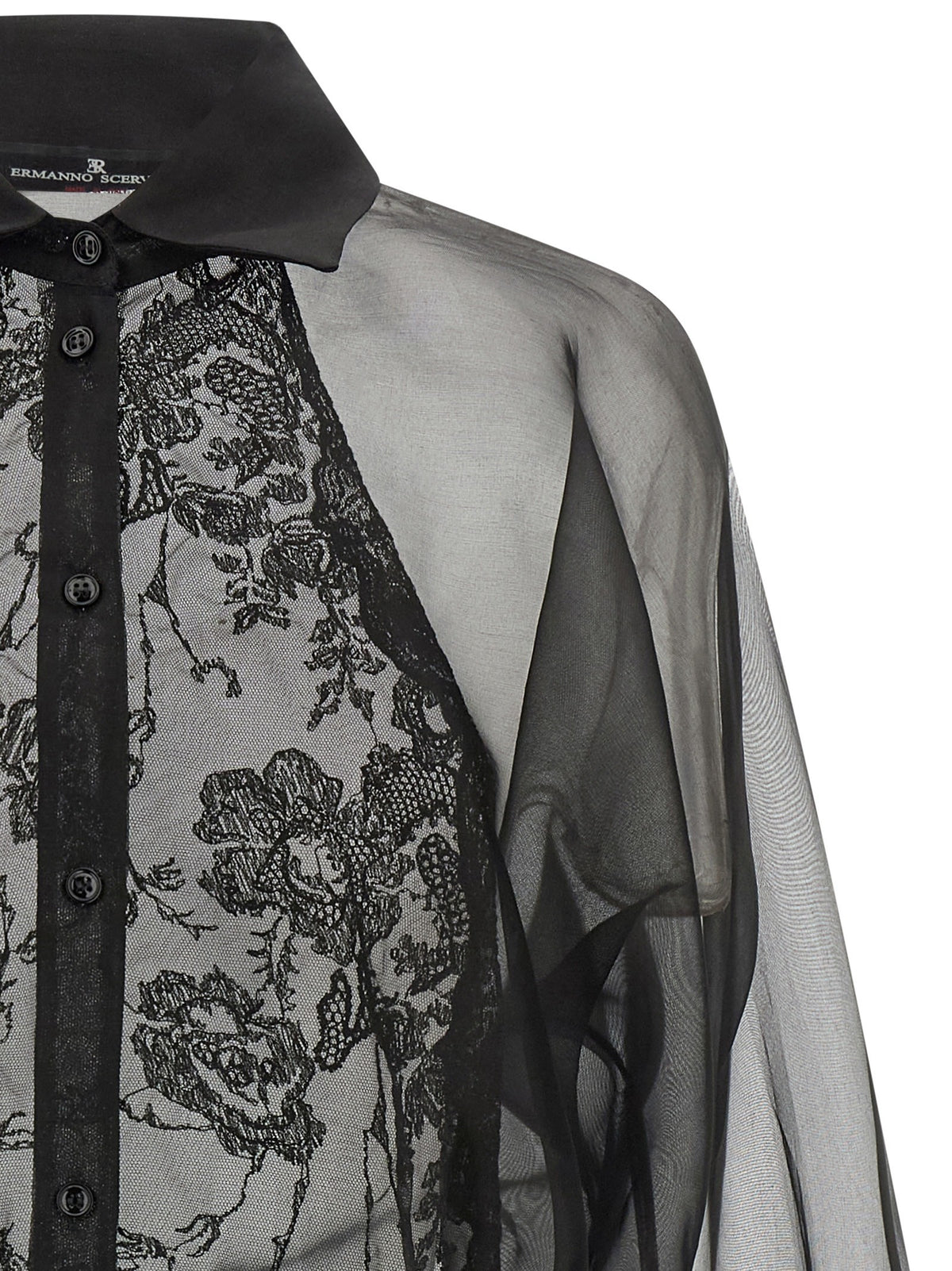 Silk and lace shirt