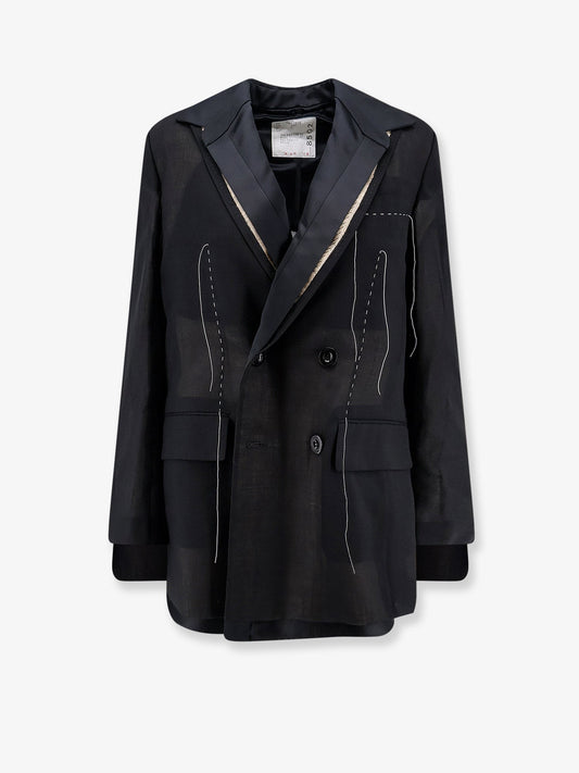 Silk and organza blazer