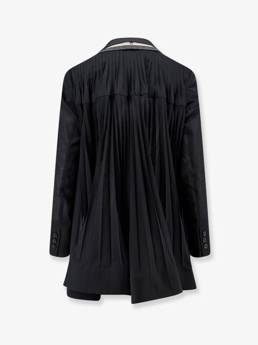 Silk and organza blazer