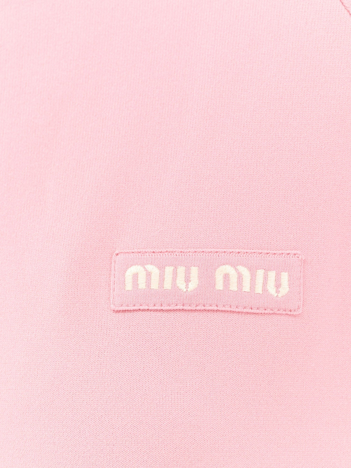 Silk blend cardigan with embroidered logo patch