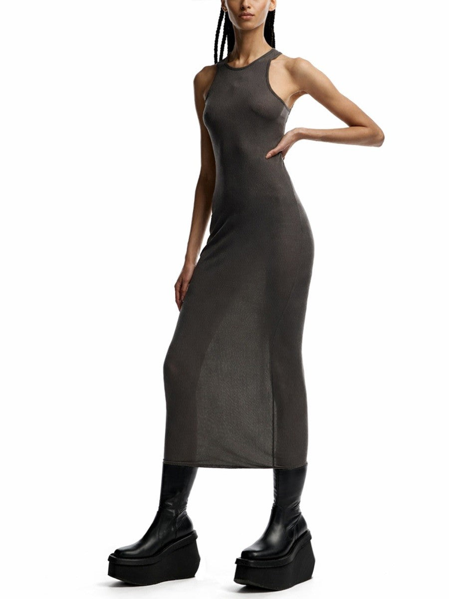 SILK BLEND MIDI DRESS