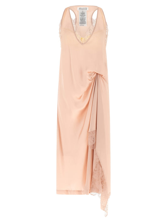 'Silk Lace Slip Midi Dress' dress