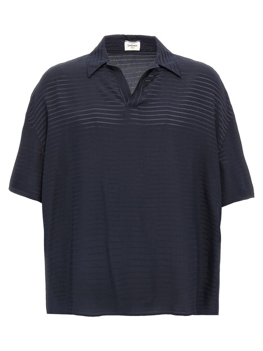 Silk polo shirt