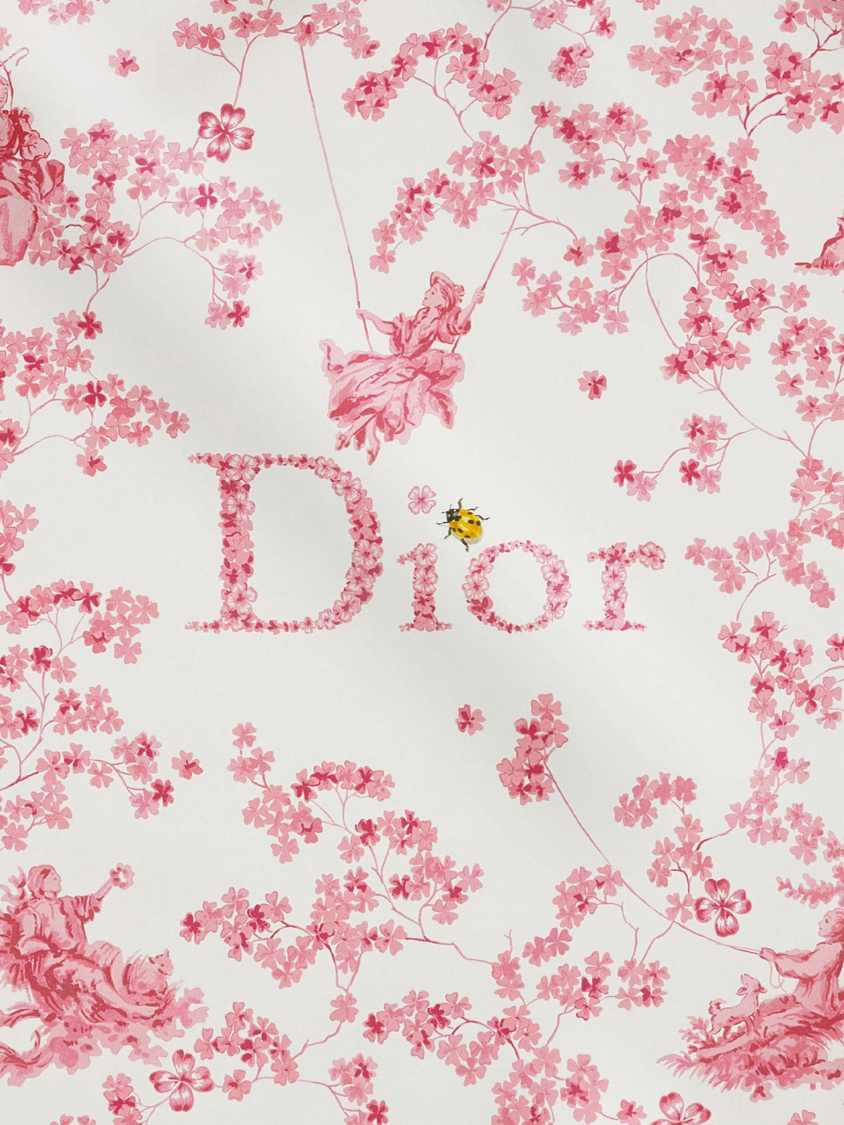 وشاح حريري بنمط Toile de Jouy Clover 90