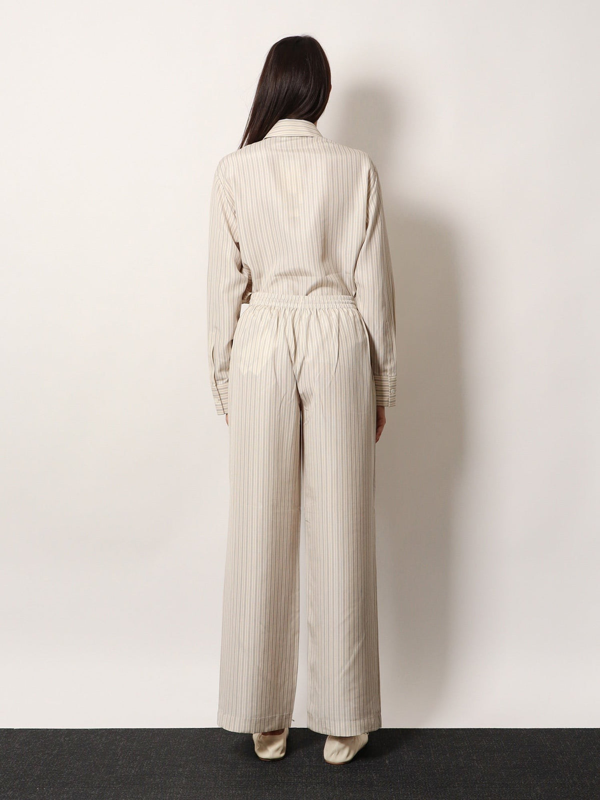 Silk striped trousers