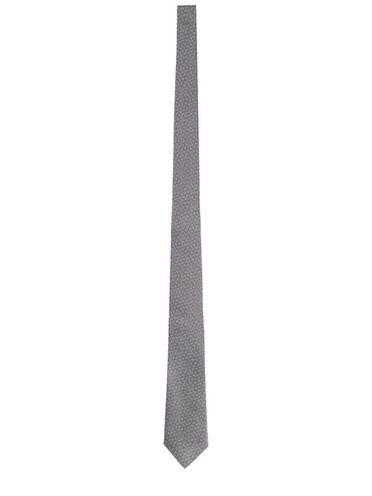 SILK TIE WITH CLAMPS