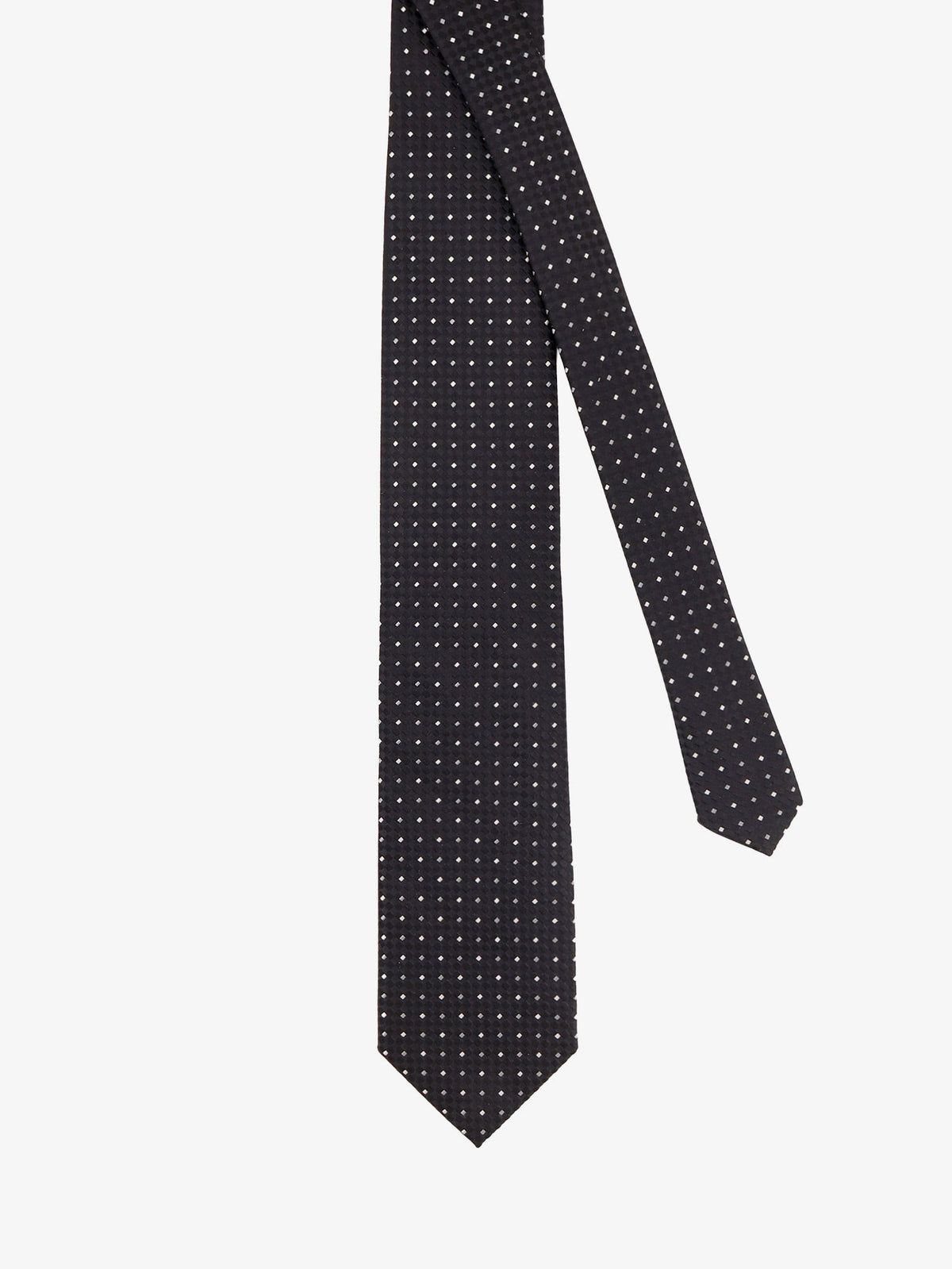 Silk tie with geometric pattern
